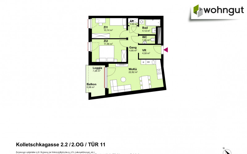 Kolletschkagasse 2 / Stiege 2 / Tür 11