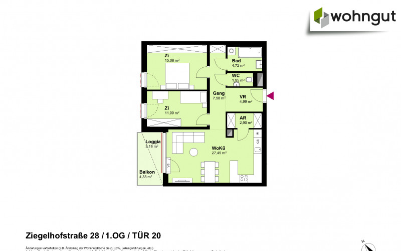 Ziegelhofstrasse 28 / Tür 20