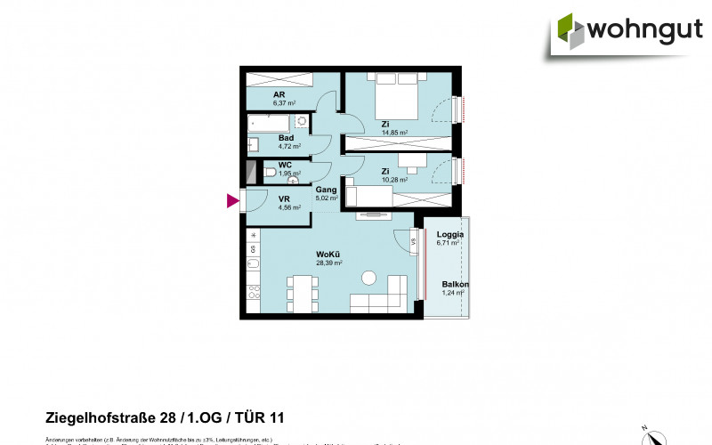 Ziegelhofstrasse 28 / Tür 11