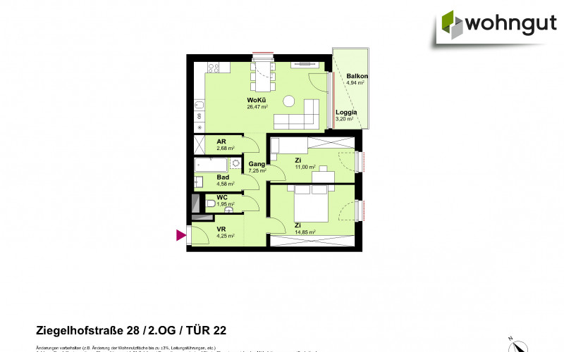 Ziegelhofstrasse 28 / Tür 22